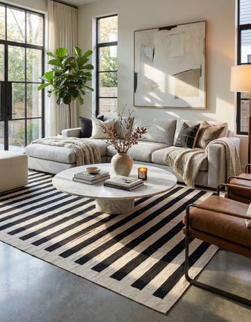 8' 2 x 9' 8 Hand Woven Kilim Modern Wool Rug