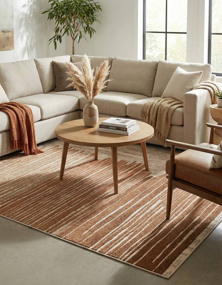 Detail image of  7' 10 x 10'  Washable Modern Indoor / Outdoor Rug