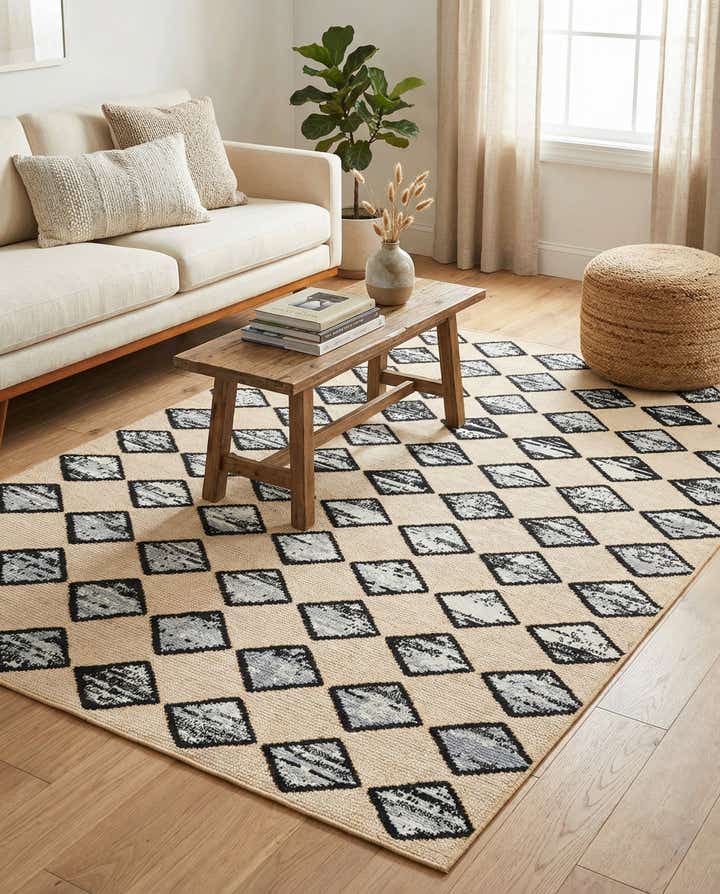 5' 3 x 7' 7 Easy-Clean Indoor / Outdoor Rug