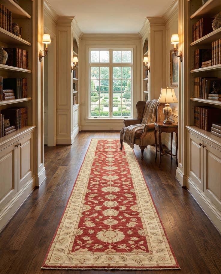 Detail image of 3' x 16' 7 Hand Knotted Peshawar Ziegler Runner Rug
