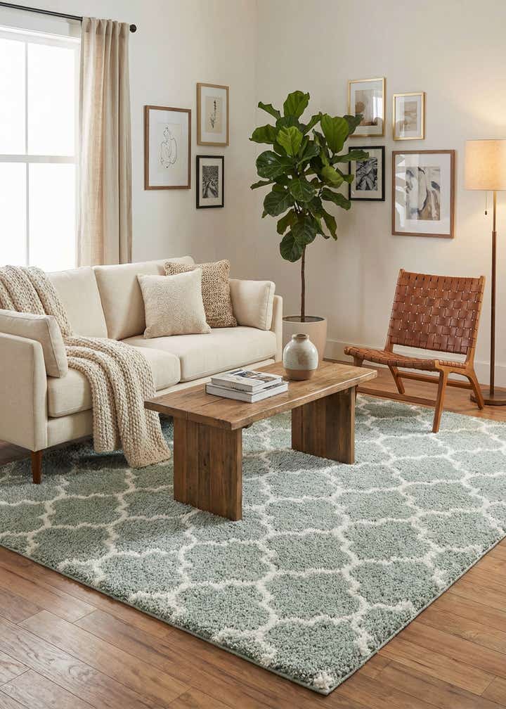 7' 10 x 7' 10 Moroccan Shag Square Rug