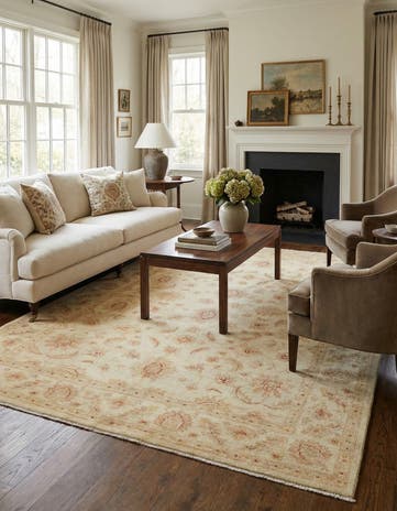 5' 6 x 7' 8 Hand Knotted Peshawar Ziegler Rug
