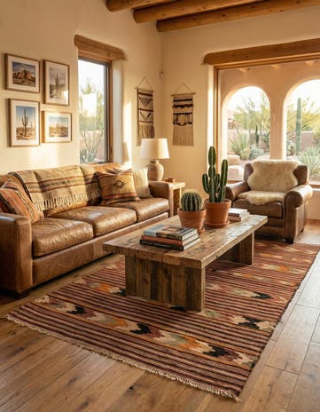 5' x 7' 5 Hand Woven Kilim Fars Wool Rug