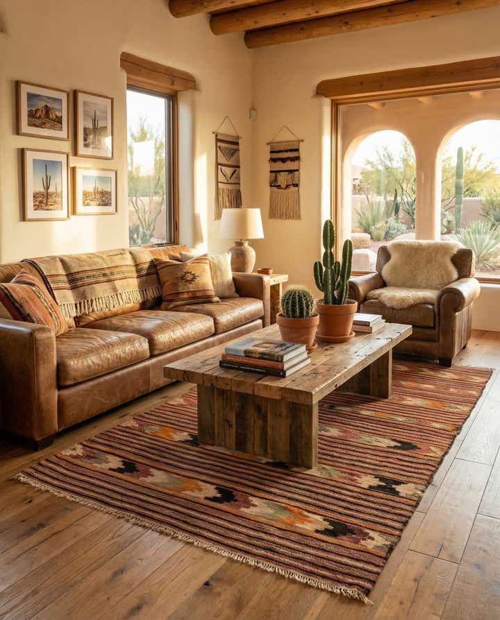 5' x 7' 5 Hand Woven Kilim Fars Wool Rug