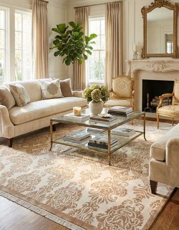 6' 9 x 9' 11 Hand Knotted Darya Wool Rug