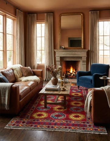 5' 6 x 8' 3 Hand Knotted Darya Wool Rug