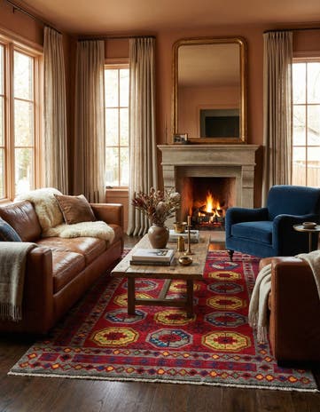 5' 6 x 8' 3 Hand Knotted Darya Wool Rug