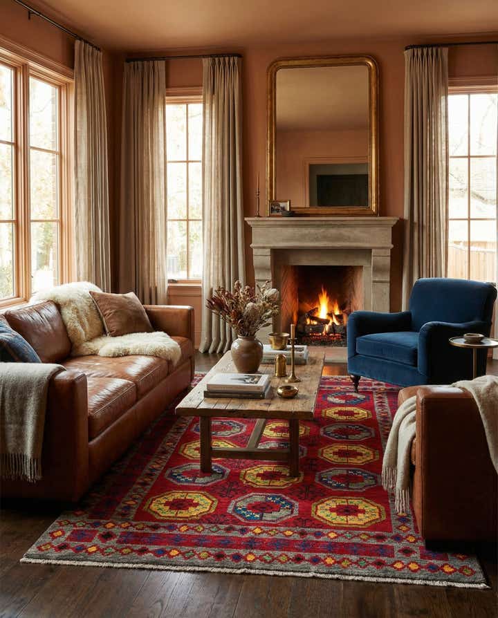 5' 6 x 8' 3 Hand Knotted Darya Wool Rug