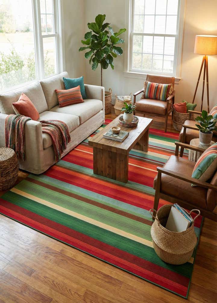 7' 10 x 11' Easy-Clean Modern Indoor / Outdoor Rug