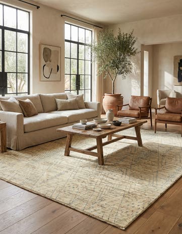 13' 7 x 16' Hand Knotted Moroccan Wool Rug