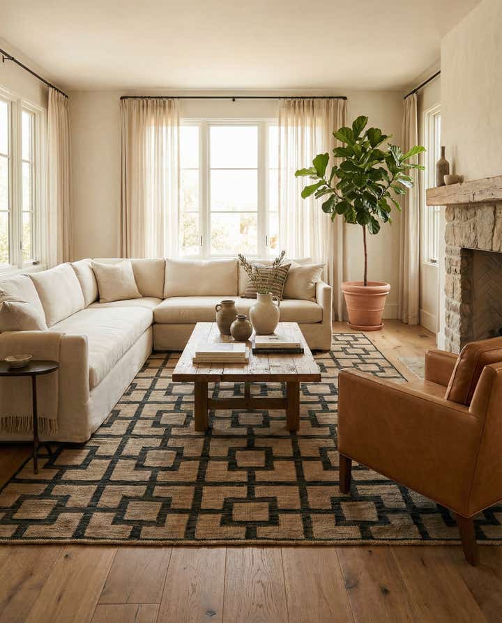 6' 2 x 8' 8 Hand Knotted Darya Wool Rug