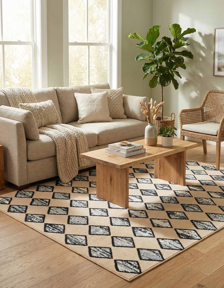 Detail image of  5' 3 x 7' 7  Washable  Indoor / Outdoor Rug