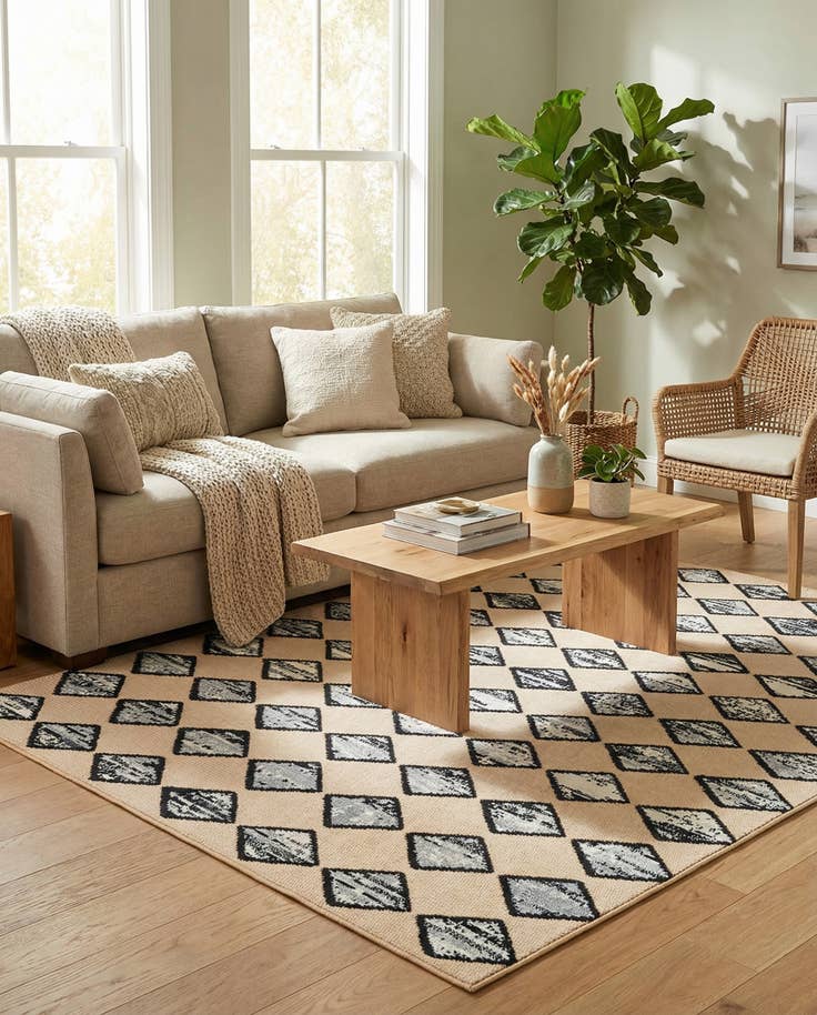 Detail image of 5' 3 x 7' 7 Easy-Clean Indoor / Outdoor Rug