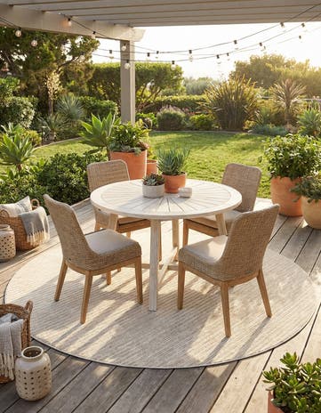 7' 10 x 7' 10 Easy-Clean Sabrina Soto Indoor / Outdoor Round Rug
