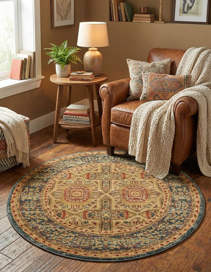 Detail image of  3' 3 x 3' 3 Amina Round Rug