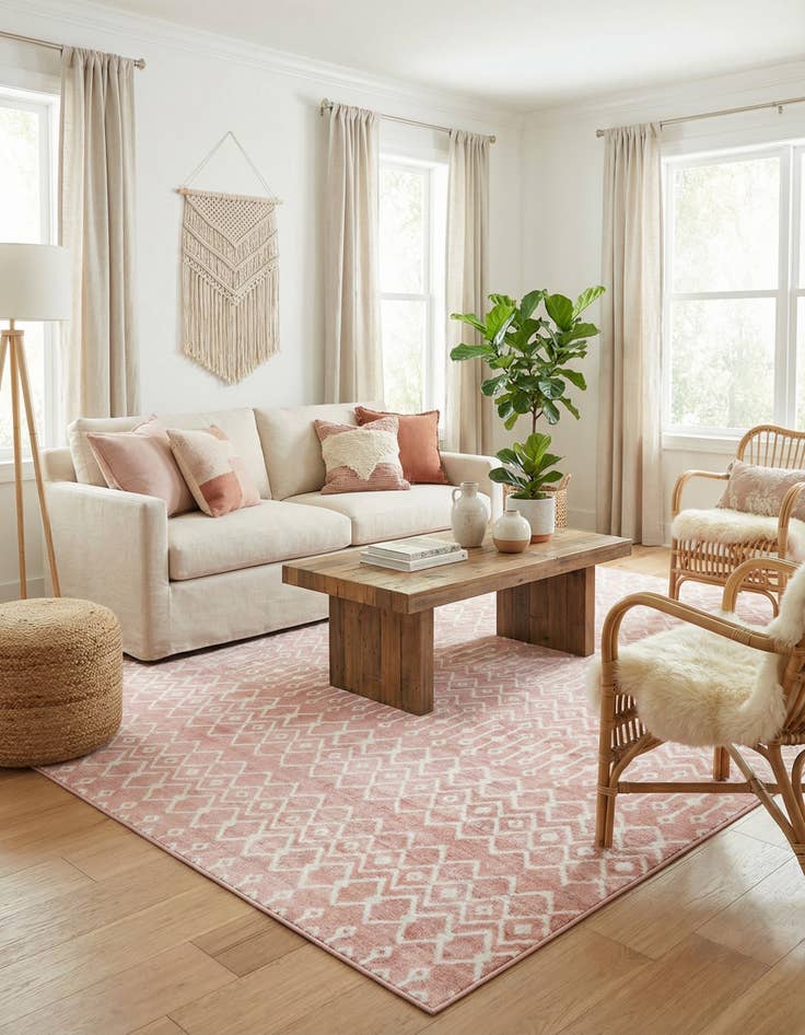 Detail image of  10' x 13' Bohemian Trellis Rug