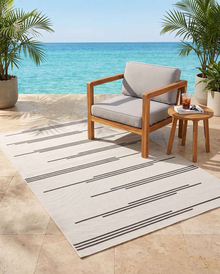4' x 6' Easy-Clean Modern Indoor / Outdoor Rug