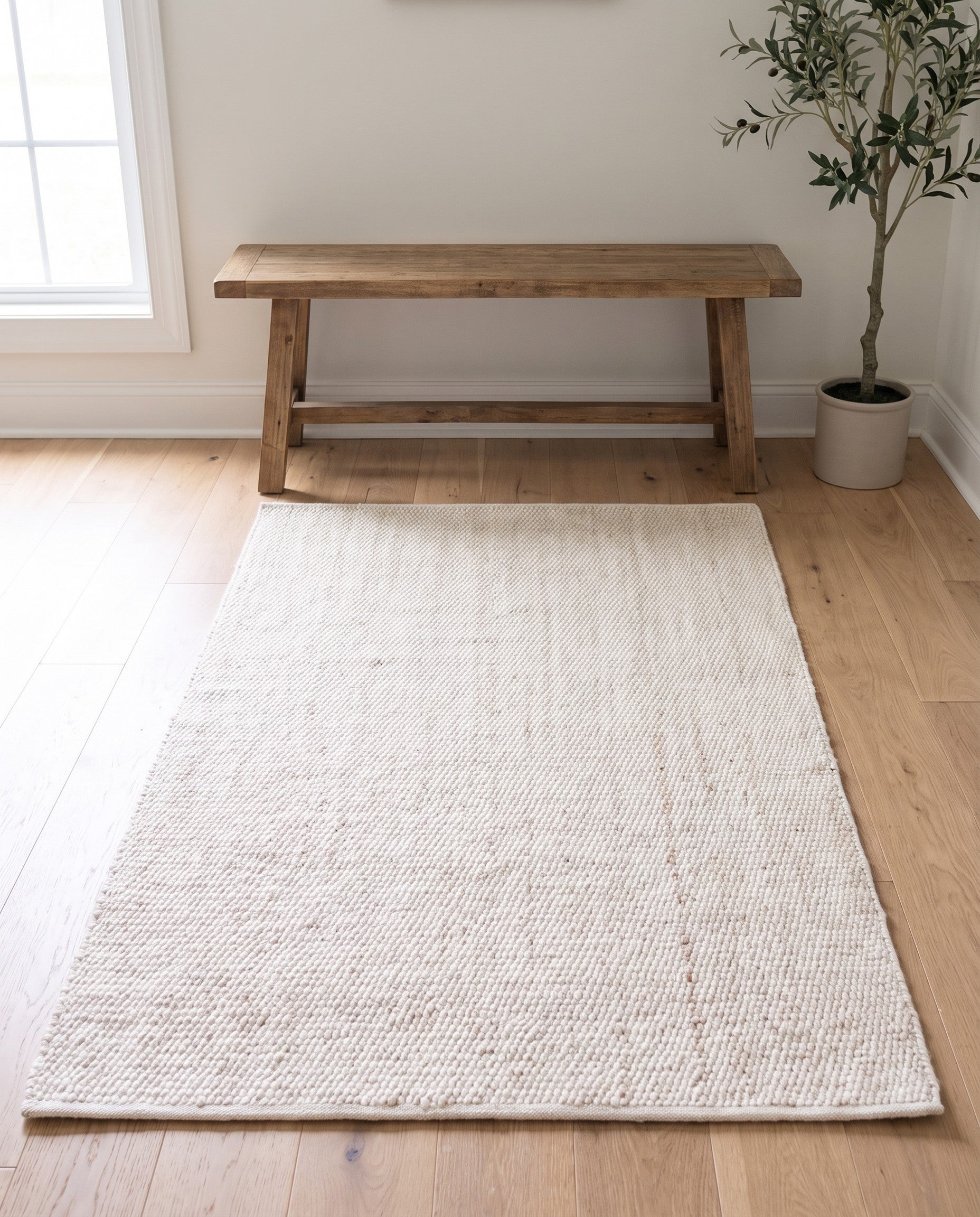 2' 7 x 4' 1 Handmade Braided Jute Hearth Rug