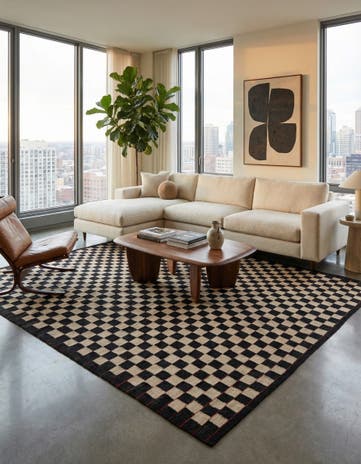 6' 10 x 9' 5 Hand Woven Kilim Modern Wool Rug