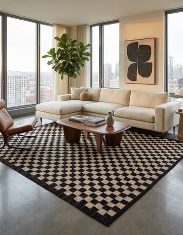 6' 10 x 9' 5 Hand Woven Kilim Modern Wool Rug