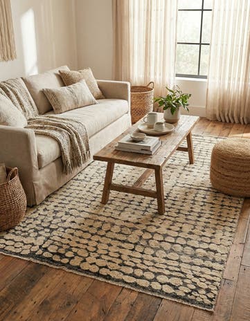5' 6 x 8' 3 Hand Knotted Moroccan Wool Rug