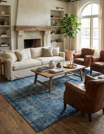 6' 6 x 9' 8 Hand Knotted Ultra Vintage Persian Wool Rug