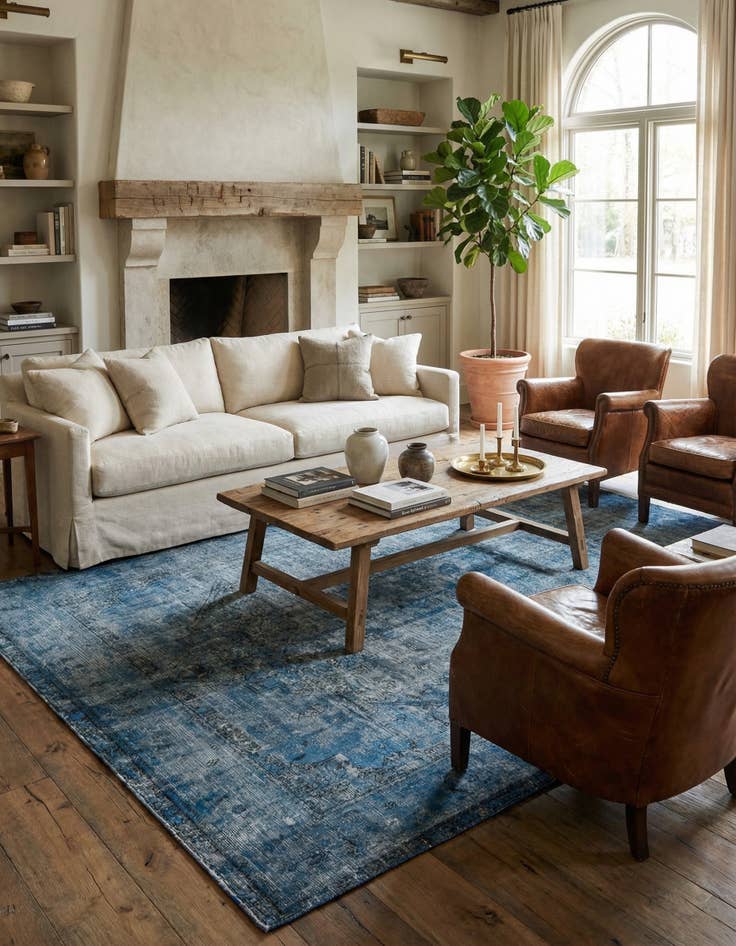 Detail image of  6' 6 x 9' 8  Hand Knotted Ultra Vintage Persian Wool Rug