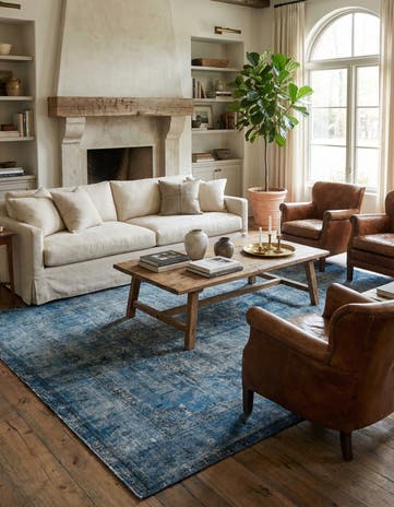 6' 6 x 9' 8 Hand Knotted Ultra Vintage Persian Wool Rug