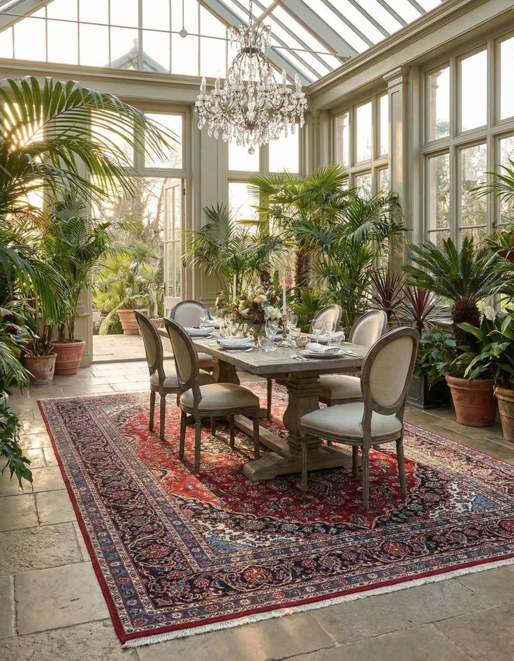 Detail image of 9' 7 x 13' 4  Hand Knotted Mashad Persian Wool Rug