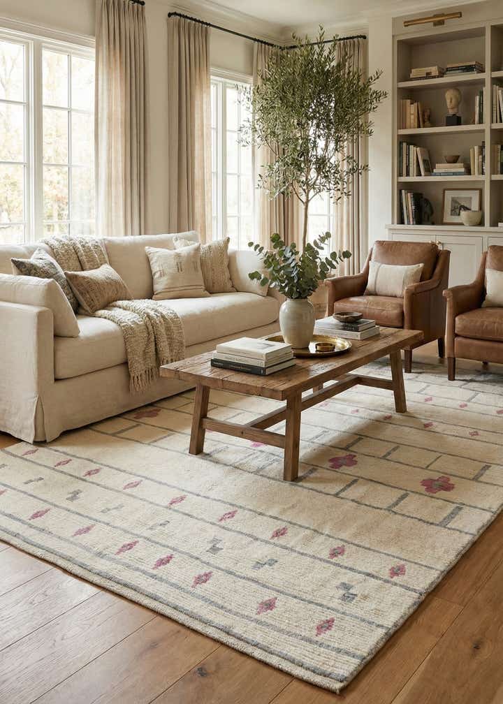 9' 2 x 12' 6 Hand Knotted Moroccan Wool Rug