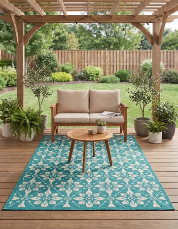 4' x 6' Easy-Clean Trellis Indoor / Outdoor Rug