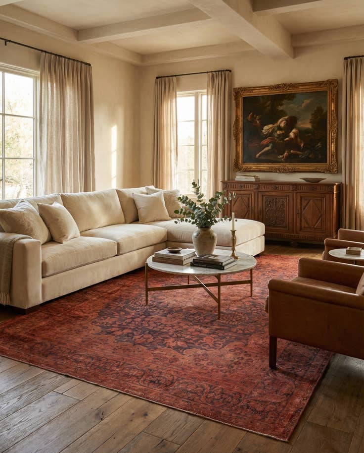 Detail image of 7' 6 x 10' 5 Hand Knotted Ultra Vintage Persian Wool Rug