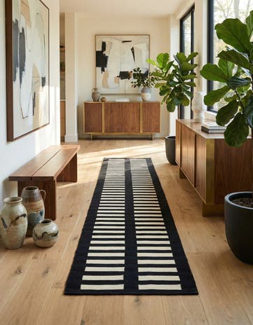 2' 5 x 10' 2 Hand Woven Kilim Modern Wool Runner Rug