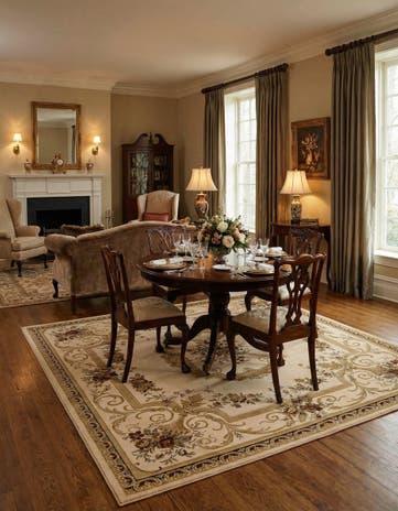 Cream Chateau Square Rug