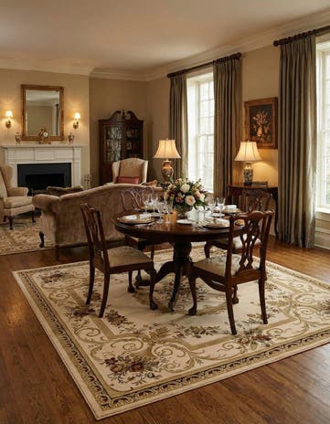 Cream Chateau Square Rug