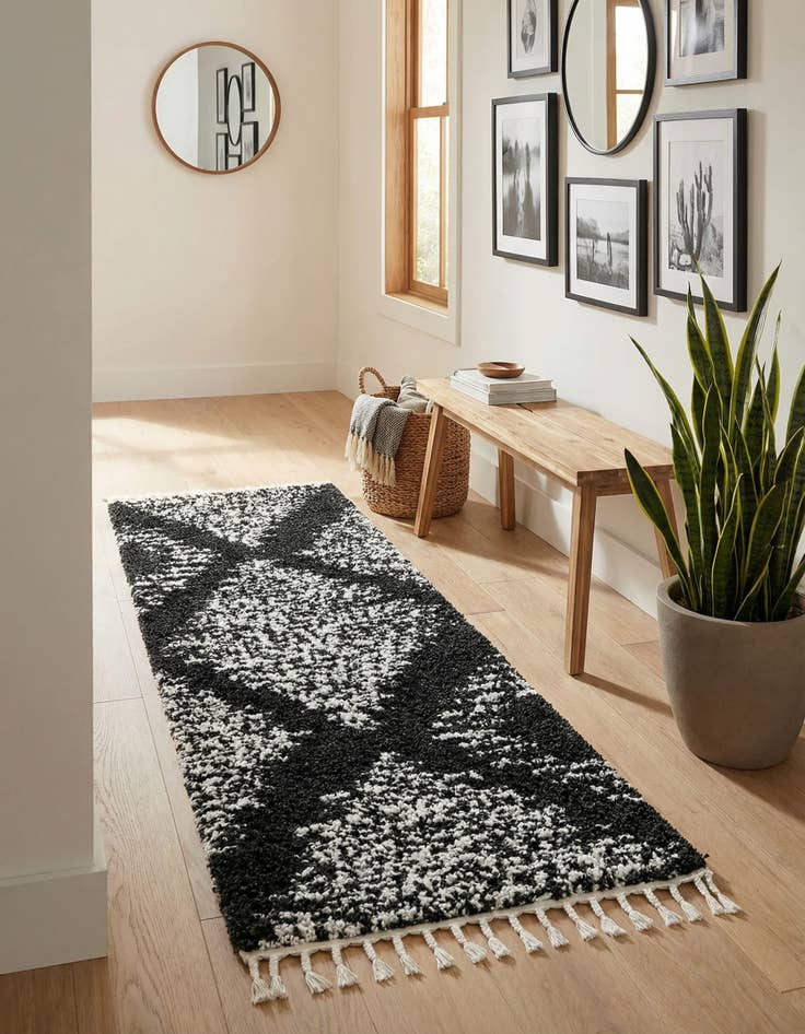 Detail image of  2' x 6' Serenity Shag Runner Rug