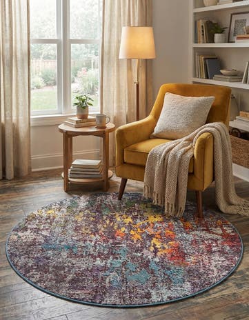4' x 4' Starlight Round Rug