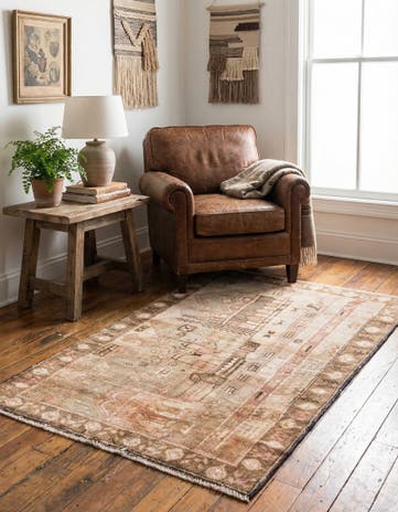 3' 2 x 5' 7 Hand Knotted Ultra Vintage Persian Wool Rug