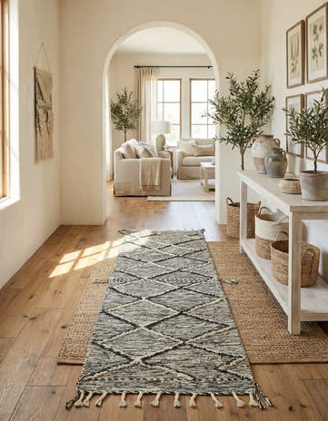 3' 4 x 10' Hand Knotted Moroccan Wool Runner Rug