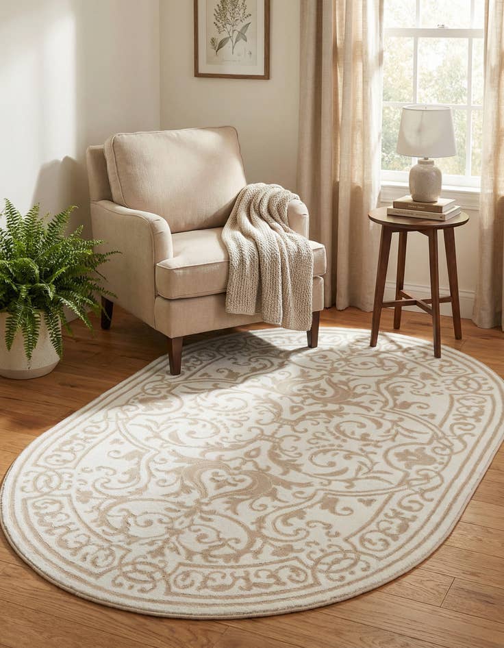 Detail image of 4' x 6' Hermitage Oval Rug