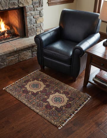 2' x 2' 11 Hand Knotted Ziegler Rug