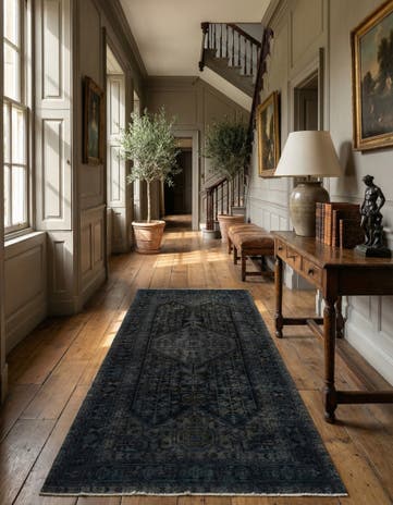5' 2 x 10' 9 Hand Knotted Ultra Vintage Persian Wool Runner Rug