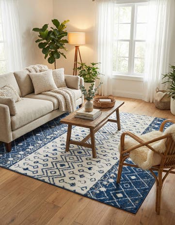 5' 3 x 5' 3 Moroccan Trellis Square Rug