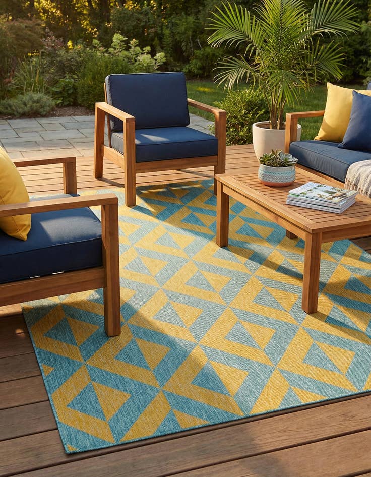 Detail image of 7' 10 x 10' Easy-Clean Jill Zarin Napa Indoor / Outdoor Rug
