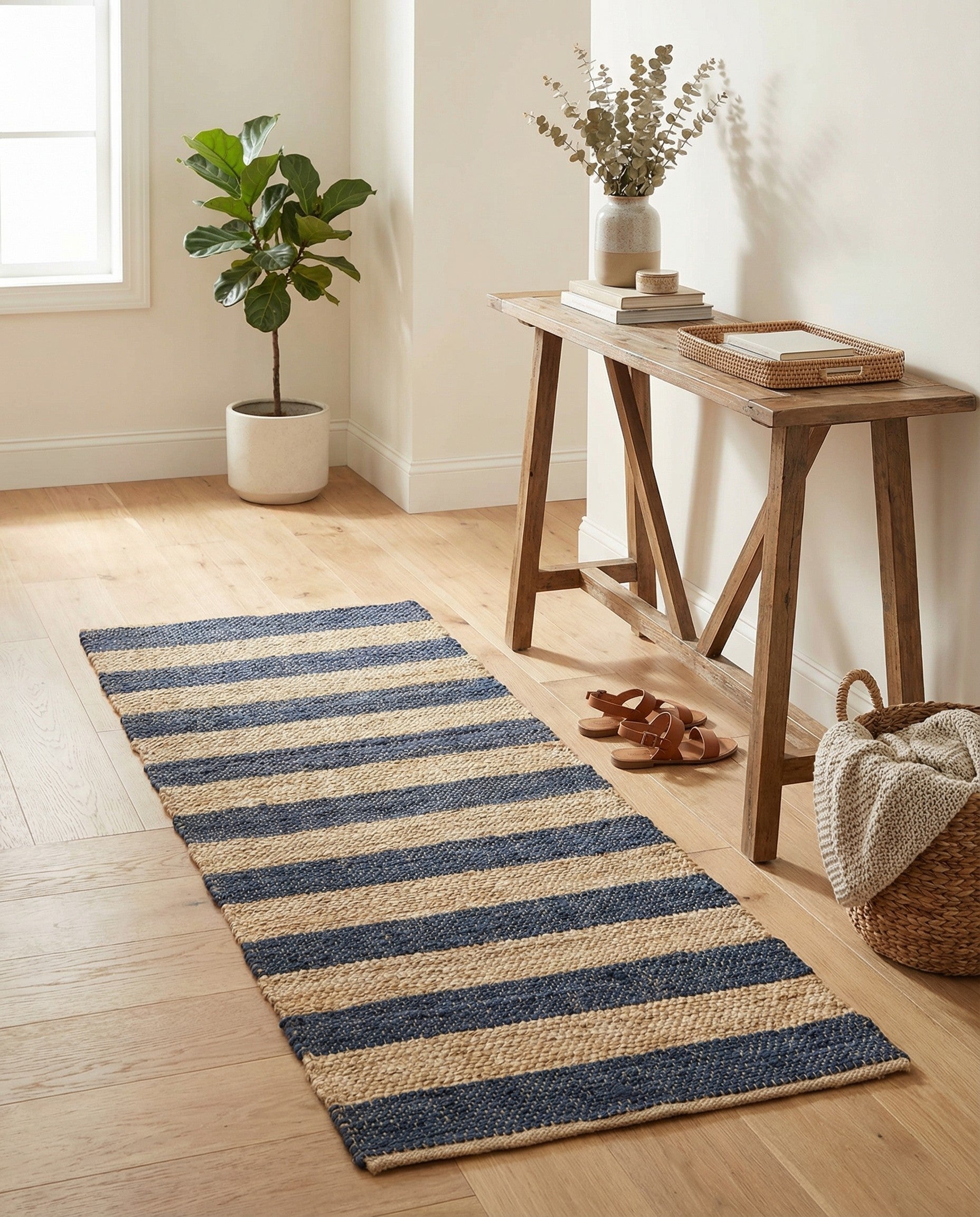 2' 2 x 6' 1 Handmade Braided Jute Runner Rug