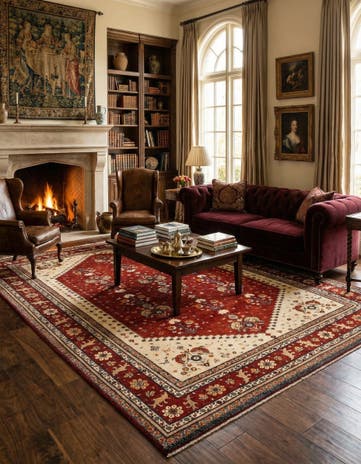 7' 11 x 11' 6 Hand Knotted Luribaft Rug