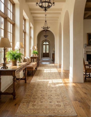 8' 3 x 32' 9 Hand Knotted Peshawar Ziegler Oriental Runner Rug