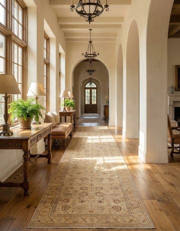 8' 3 x 32' 9 Hand Knotted Peshawar Ziegler Oriental Runner Rug