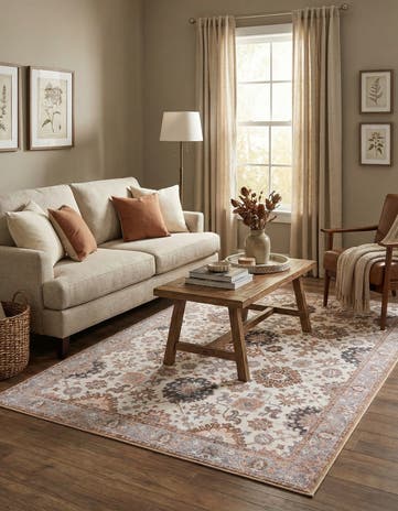 6' 1 x 9' Washable Timeless Rug