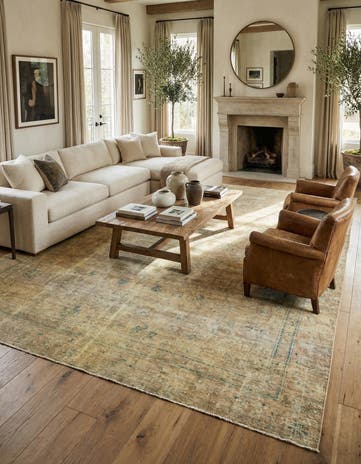 8' 9 x 10' 3 Hand Knotted Ultra Vintage Persian Wool Rug